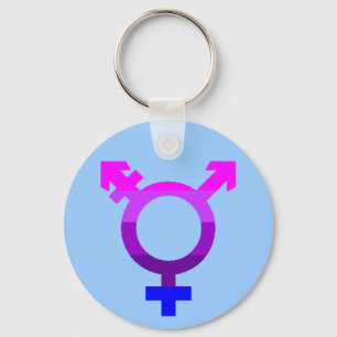 Trans Flagge Symbol 2 Schlüsselanhänger