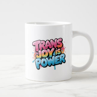 Trans Freude ist Kunst Stolz Zitat Design Jumbo-Tasse
