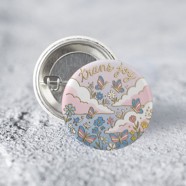 Trans Freude LGBTQ Stolz Pin Button (Von Creator hochgeladen)