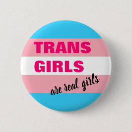 Trans Girls sind echte Girls Transgender Flag Button