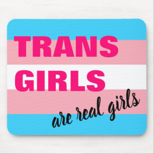 Trans Girls sind echte Girls Transgender Flag Mousepad