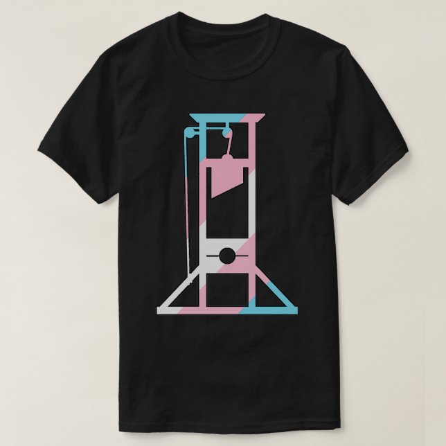 trans guillotine die Lösung für Regenbogenkapitali T-Shirt (Design vorne)