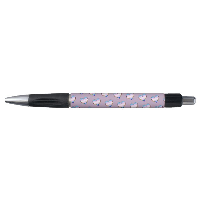 Trans Heart Pattern Pen Kugelschreiber (Vorderseite)
