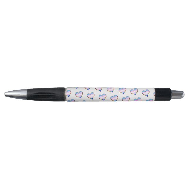 Trans Heart Pattern Pen Kugelschreiber (Vorderseite)