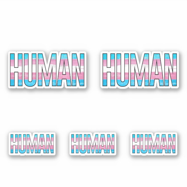 Trans Human Aufkleber (Vorderseite)