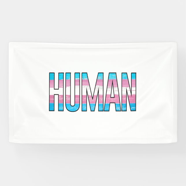 Trans Human Banner (Horizontal)