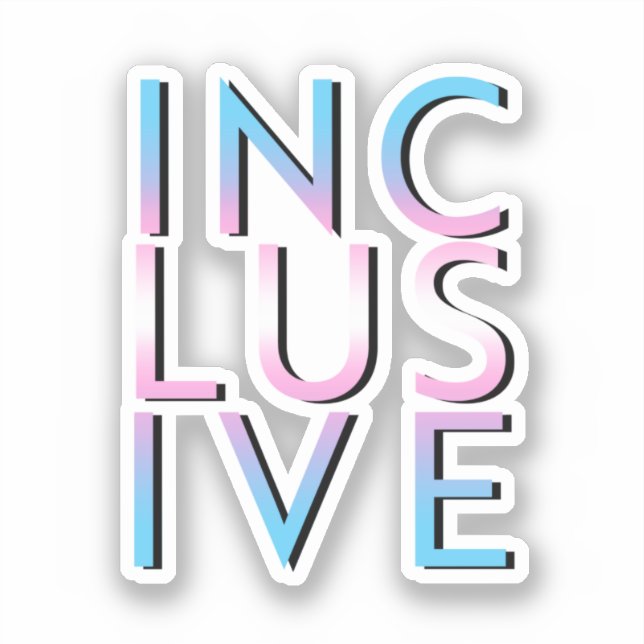 Trans-Inclusive-Farben Aufkleber (Vorderseite)