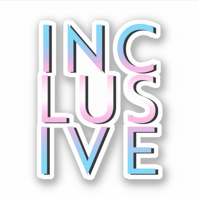 Trans-Inclusive-Farben Aufkleber (Vorderseite)