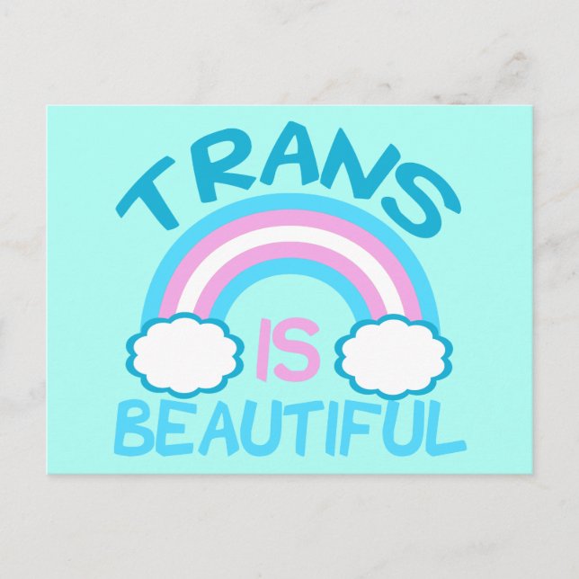 Trans ist schön postkarte (Vorderseite)