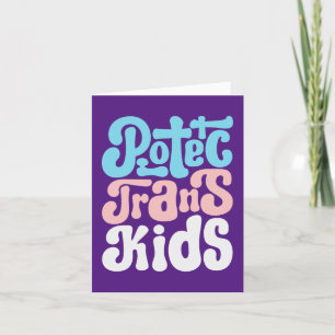 Trans Kids Grußkarte (Leere) schützen Dankeskarte