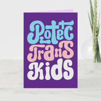 Trans Kids Grußkarte (Leere) schützen Feiertagskarte