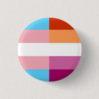 Trans-Lesben-Flagge 50-50%  Button