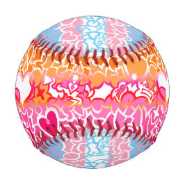 Trans Lesbian Pride Squiggles Baseball