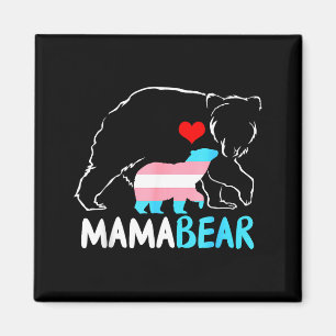 Trans Mama Bär stolz Mama Regenbogen transgender Magnet