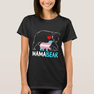 Trans Mama Bär stolze Mutter Regenbogen transgende T-Shirt