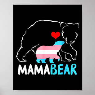 Trans Mama Bärin stolze Mama Regenbogen transgende Poster