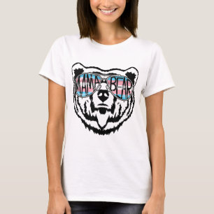 Trans Mama Bear Proud Mama Ally Transgender Rainbo T-Shirt
