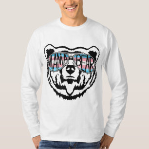 Trans Mama Bear Proud Mama Ally Transgender Rainbo T-Shirt