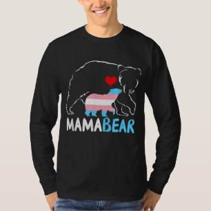 Trans Mama Bear Proud Mama Rainbow Transgender Mot T-Shirt