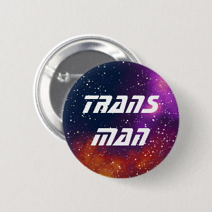 Trans Man Customizable Galaxy Identity Button