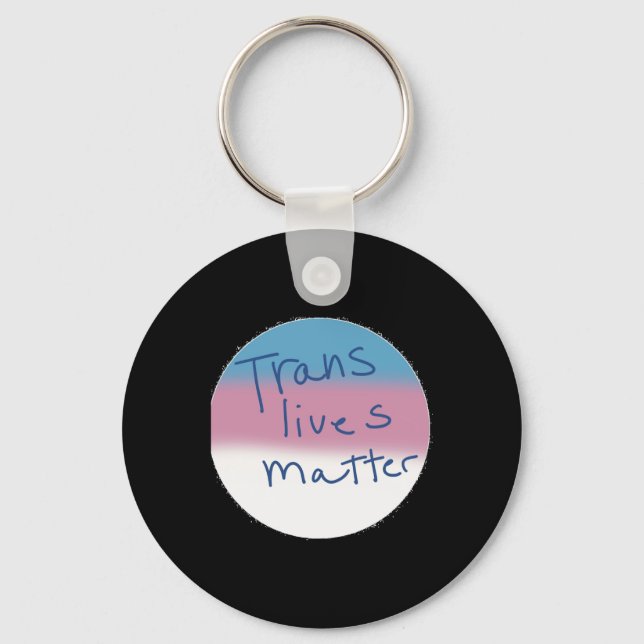 Trans Masc Button Transgender Lives Button Schlüsselanhänger (Vorderseite)