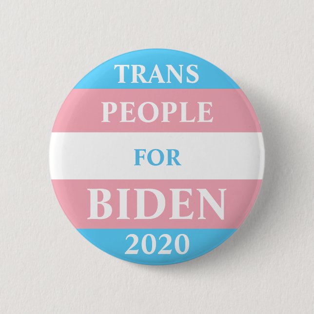 Trans Menschen Für Biden Button (Vorderseite)