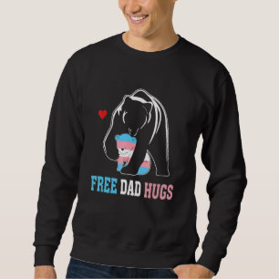 Trans Papa Bear Free Vater Hugs Rainbow Transgende Sweatshirt