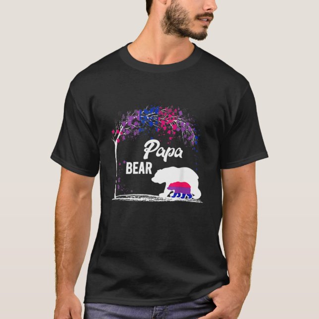 Trans Papa Bear Free Vater Hugs Rainbow Transgende T-Shirt (Vorderseite)