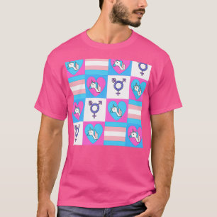 Trans Patern in den Farben für die Seitenflagge de T-Shirt