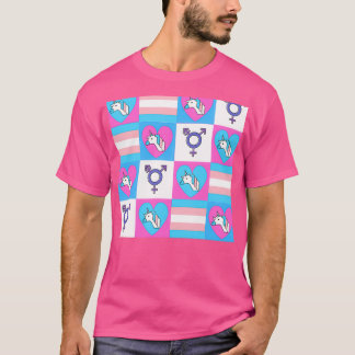 Trans Patern in den Farben für die Seitenflagge de T-Shirt