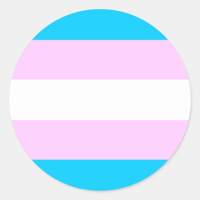 Trans-Pride-Aufkleber - rund Runder Aufkleber (Vorderseite)