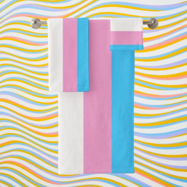 Trans Pride Bath Elegance Badhandtuch Set (Von Creator hochgeladen)