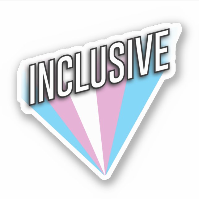 Trans Pride Burst - Inclusive Aufkleber (Vorderseite)