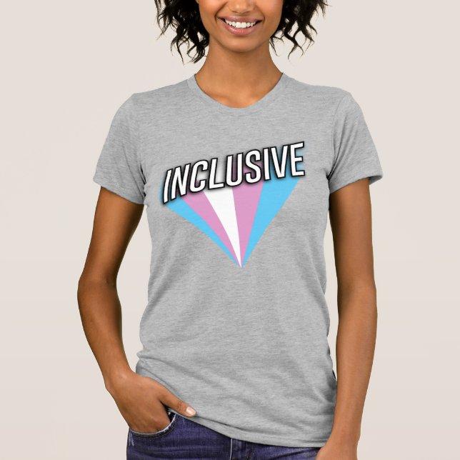 Trans Pride Burst - Inklusiv T-Shirt (Vorderseite)