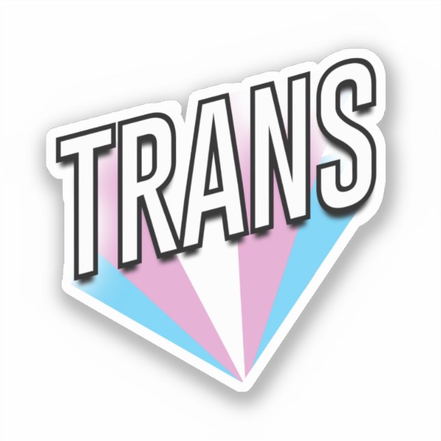 Trans Pride Burst Trans Aufkleber (Vorderseite)