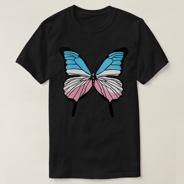 Trans Pride Butterfly Transgender T-Shirt (Design vorne)