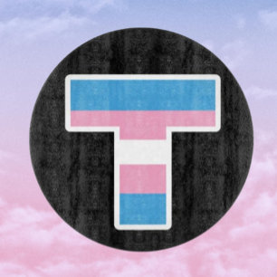 Trans Pride Capital T Runde Glas-Schneidbrett Schneidebrett