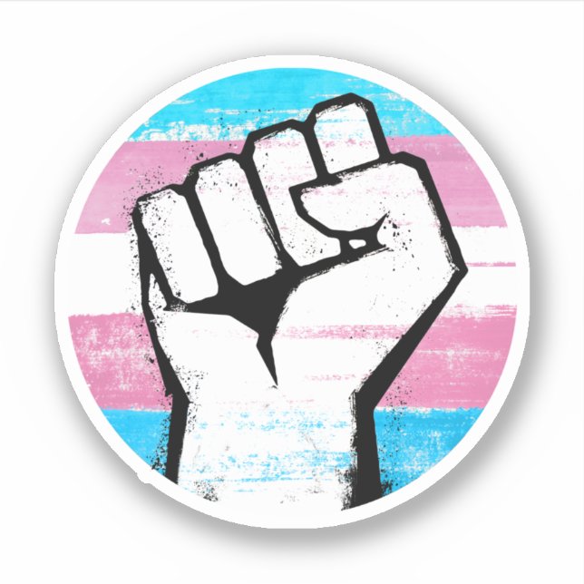 Trans Pride Circle Print Aufkleber (Vorderseite)