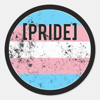 Trans Pride Circle Runder Aufkleber