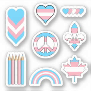 Trans Pride Designs II Aufkleber