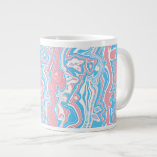 Trans Pride Flag Trippy Boho Groovy Wavy Streifen Jumbo-Tasse