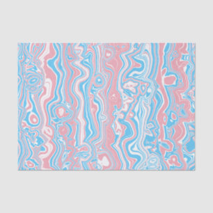 Trans Pride Flag Trippy Boho Groovy Wavy Streifen Seidenpapier