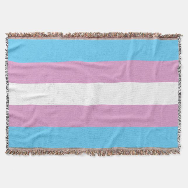 Trans Pride-Flagge Decke (Vorderseite)