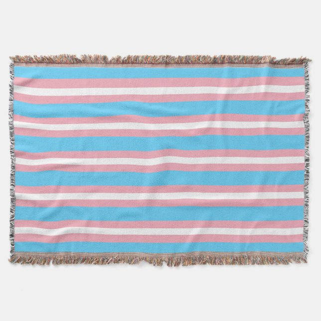 Trans-Pride-Flagge Decke (Vorderseite)