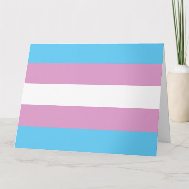 Trans Pride-Flagge Karte (Vorderseite)