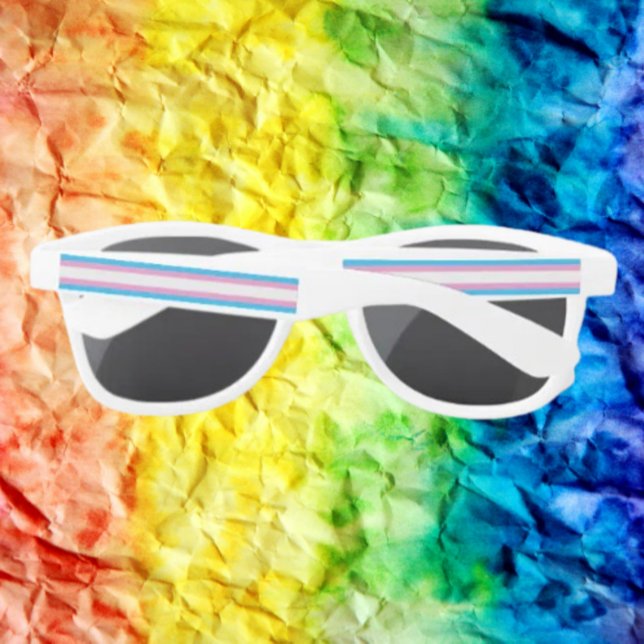 Trans Pride Flagge Party Sonnenbrille (Von Creator hochgeladen)