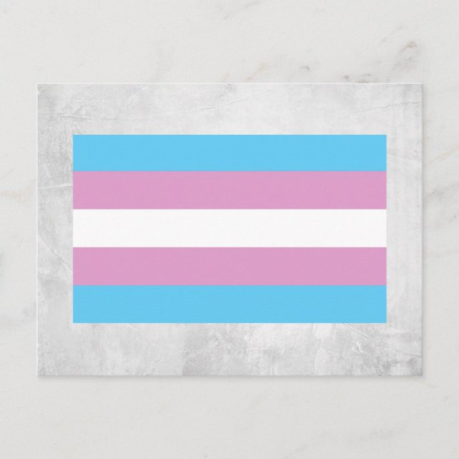 Trans Pride-Flagge Postkarte (Vorderseite)