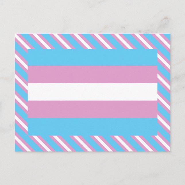 Trans Pride-Flagge Postkarte (Vorderseite)