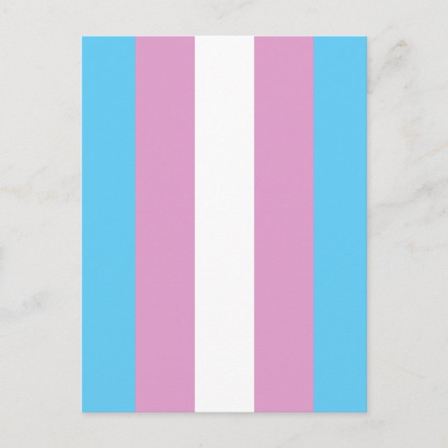 Trans Pride-Flagge Postkarte (Vorderseite)