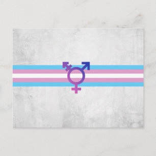Trans Pride-Flagge Postkarte